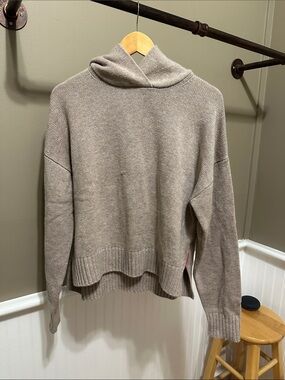 Greyson Taupe Funnel Neck Sweater Hoodie